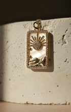 Load image into Gallery viewer, Pearl Sun Tag Charm Necklace

