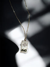 Load image into Gallery viewer, Pearl Sun Tag Charm Necklace
