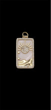 Load image into Gallery viewer, Pearl Sun Tag Charm Necklace
