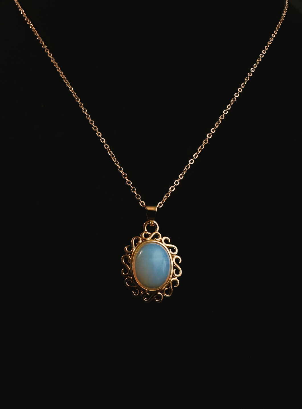 Rainbow Moonstone 24k Gold Filled Charm