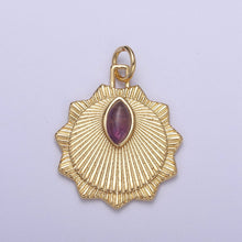 Load image into Gallery viewer, Amethyst Sun Medallion Charm
